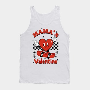 Retro Groovy Mama_s Valentine Cute Heart Boys Girls Kids Tank Top